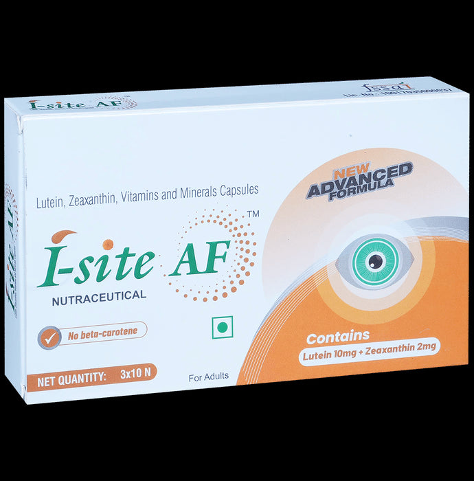 I Site AF Capsule with Lutein, Zeaxanthin, Vitamins & Minerals