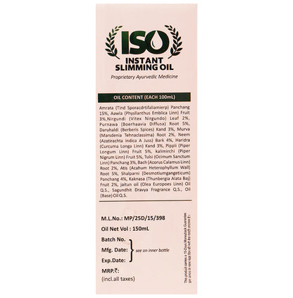 ISO Instant Slimming Oil (150ml Each)