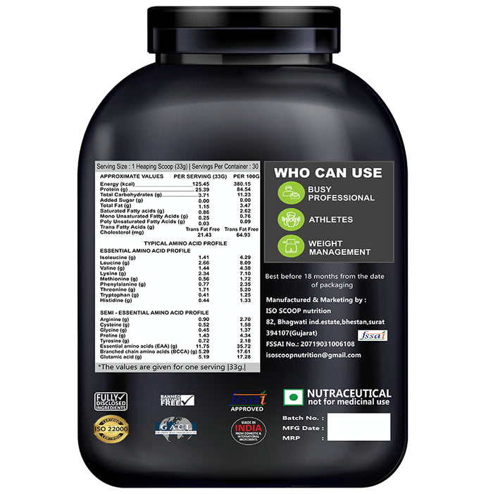 Isoscoop Nutrition Whey Protein Powder Cookie and Cream