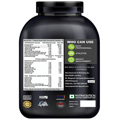 Isoscoop Nutrition Whey Protein Powder Cookie and Cream