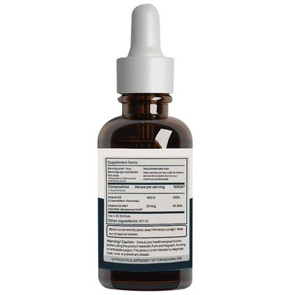 iThrive Essentials Vitamin D3+K2 Liquid Oral Drops