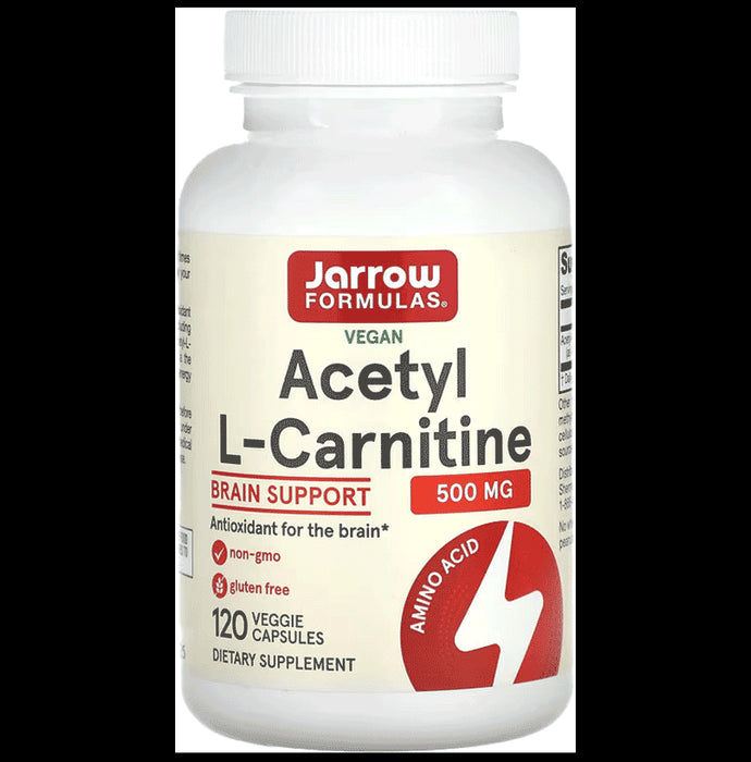 Jarrow Formulas Acetyl L-Carnitine 500mg Veggie Cap | For Brain Function Support - Classic Derma