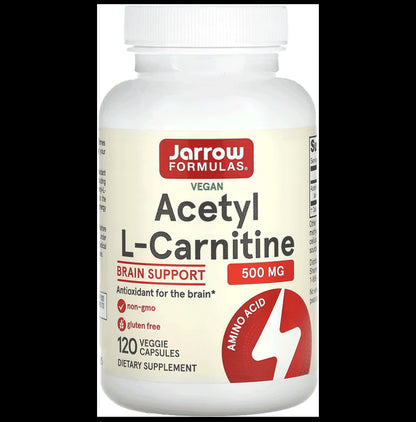 Jarrow Formulas Acetyl L-Carnitine 500mg Veggie Cap | For Brain Function Support - Classic Derma