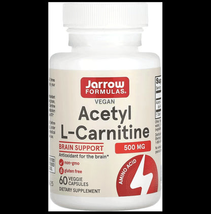 Jarrow Formulas Acetyl L-Carnitine 500mg Veggie Cap | For Brain Function Support - Classic Derma