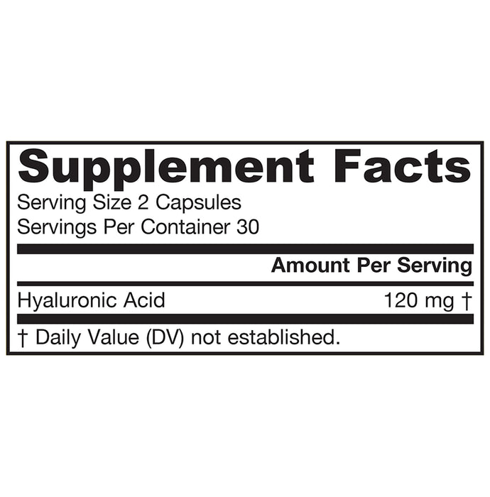 Jarrow Formulas Bioavailable Hyaluronic Acid | Veggie Caps for Skin Health