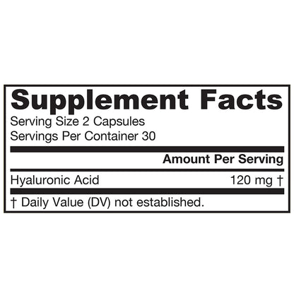 Jarrow Formulas Bioavailable Hyaluronic Acid | Veggie Caps for Skin Health