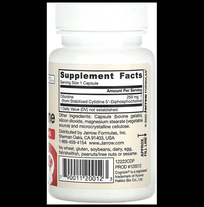Jarrow Formulas Citicoline CDP Choline 250mg Capsule