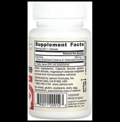 Jarrow Formulas Citicoline CDP Choline 250mg Capsule