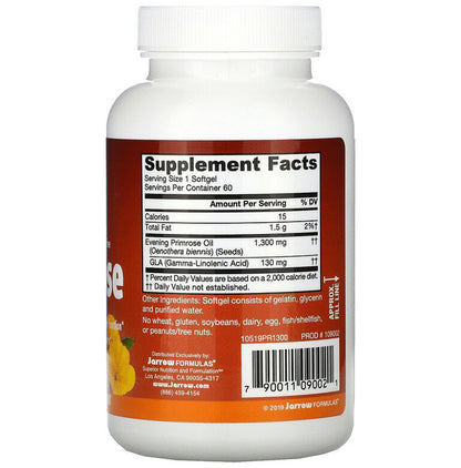 Jarrow Formulas Evening Primrose 1300mg Softgels | For Healthy Skin, Immunity & Mild PMS Discomfort
