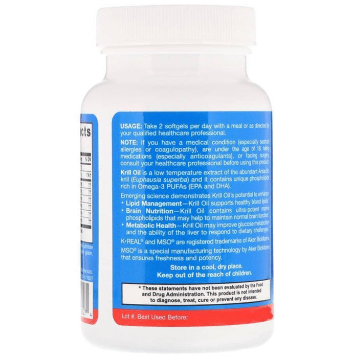 Jarrow Formulas Krill Oil Omega 3 Soft Gelatin Capsule
