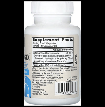 Jarrow Formulas Myrosinase Activated SGS Brocco Max Delayed Release Veggie Cap