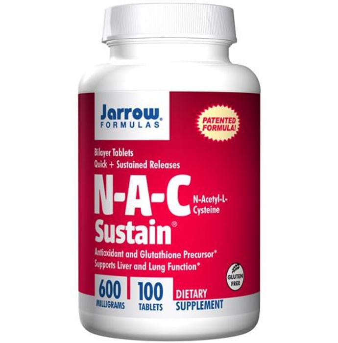 Jarrow Formulas N-A-C Sustain 600mg Tablet | Supports Liver & Lung Function - Classic Derma