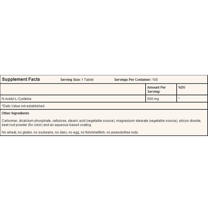 Jarrow Formulas N-A-C Sustain 600mg Tablet | Supports Liver & Lung Function