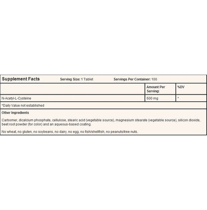 Jarrow Formulas N-A-C Sustain 600mg Tablet | Supports Liver & Lung Function