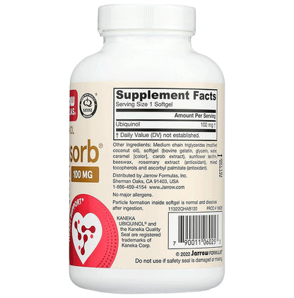 Jarrow Formulas Qh-Absorb 100mg Soft Gelatin Capsule