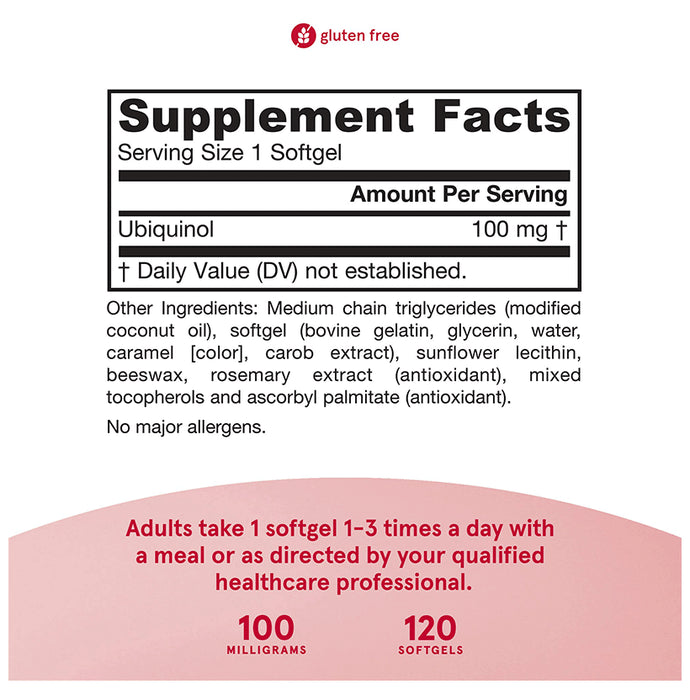 Jarrow Formulas Qh-Absorb 100mg Soft Gelatin Capsule