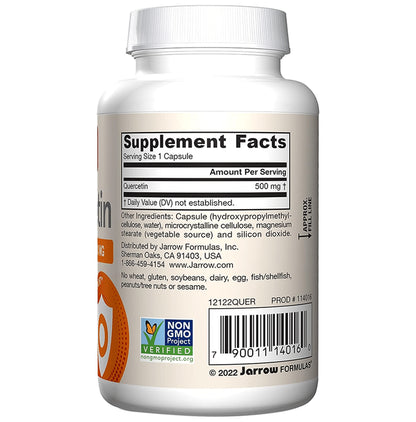 Jarrow Formulas Quercetin 500 mg Veggie Capsules | Supports Immunity & Heart Health