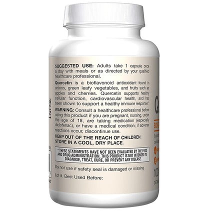 Jarrow Formulas Quercetin 500 mg Veggie Capsules | Supports Immunity & Heart Health