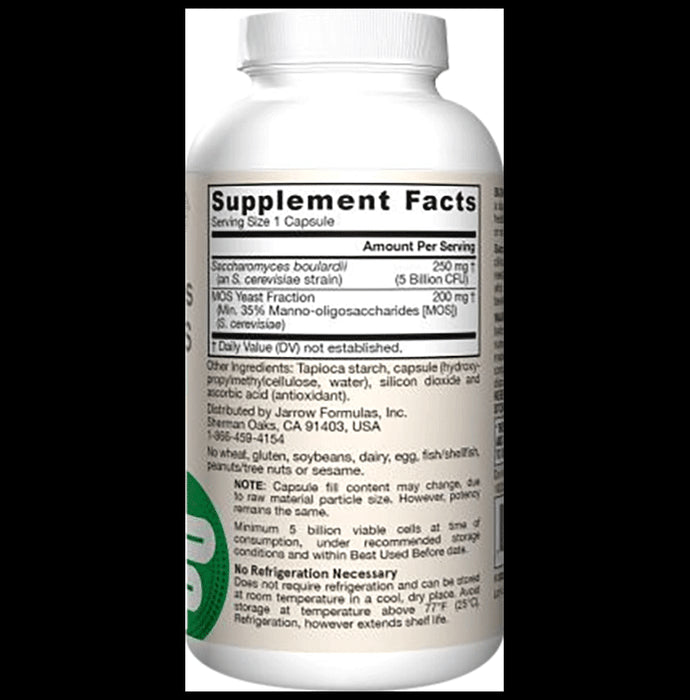 Jarrow Formulas Saccharomyces Boulardii+MOS Capsule | For Intestinal Support
