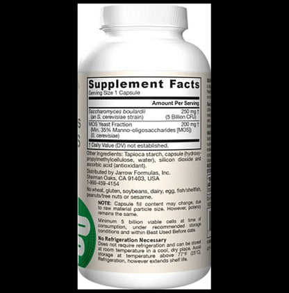 Jarrow Formulas Saccharomyces Boulardii+MOS Capsule | For Intestinal Support