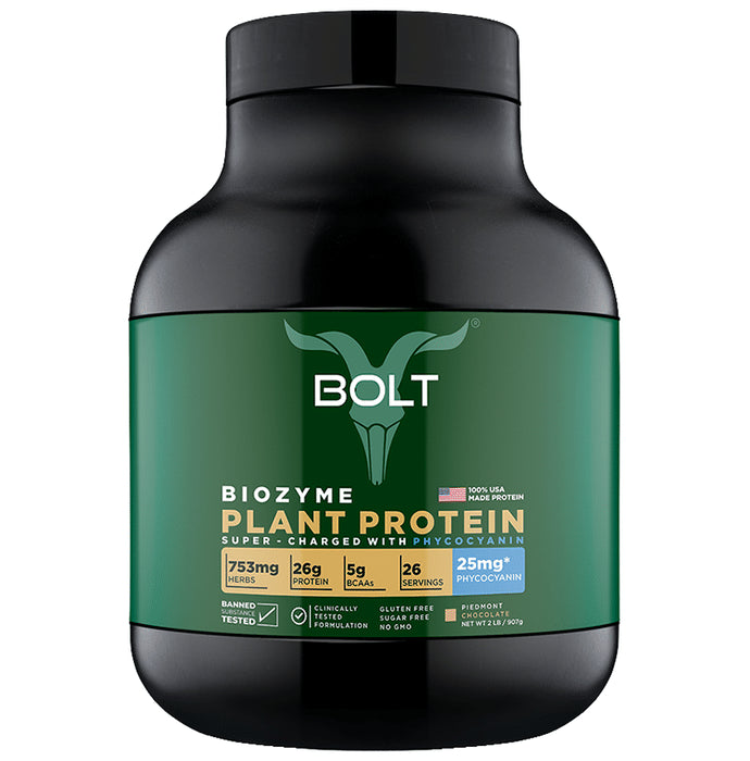 Bolt Biozyme Plant Protein Powder Piedmont Chocolate - Classic Derma