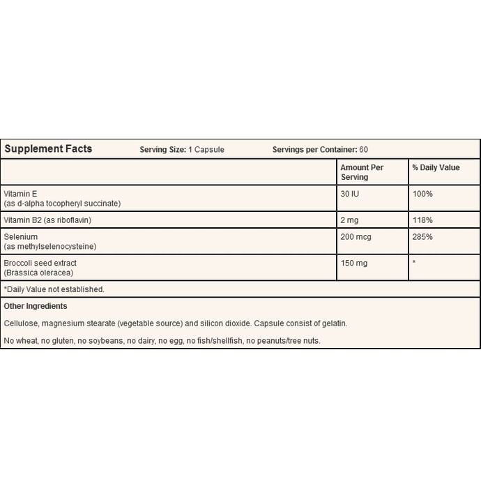 Jarrow Formulas Selenium Synergy Capsule with BrocoMax, Vitamin E & Vitamin B2