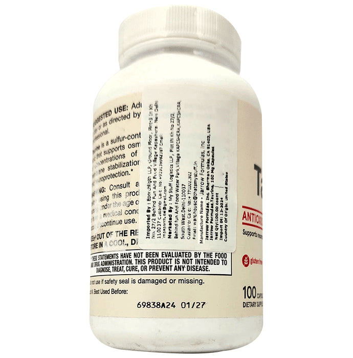 Jarrow Formulas Taurine 1000mg Capsule | Antioxidant Amino Acid