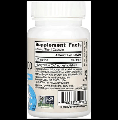 Jarrow Formulas Theanine 100mg Veggie Caps | Promotes Relaxation