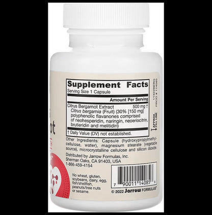 Jarrow Formulas Vegan Citrus Bergamot Veggie Capsules
