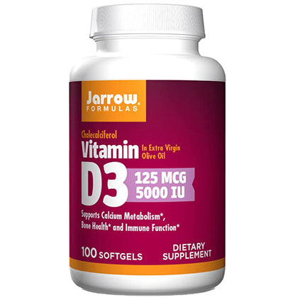 Jarrow Formulas Vitamin D3 5000IU Softgels - Classic Derma