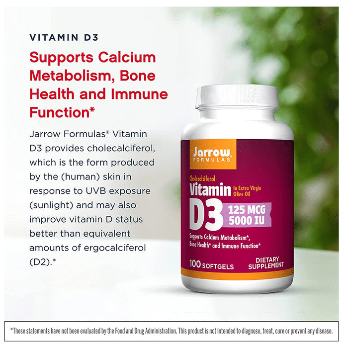 Jarrow Formulas Vitamin D3 5000IU Softgels