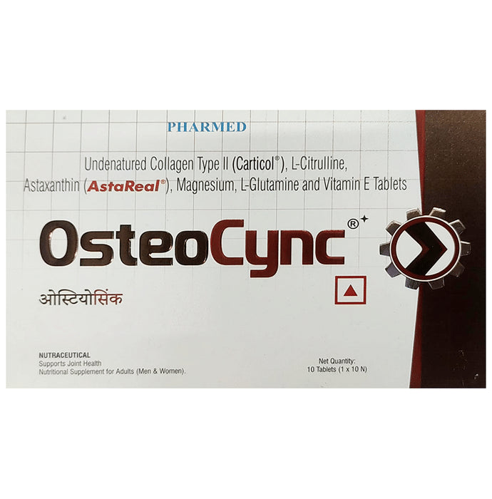 Osteocync Tablet with Collagen, Magnesium, Glutamine & Vitamin E | For Joint Health | Minerals & Vitamins Blend - Classic Derma