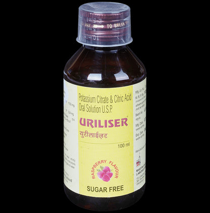 Uriliser Potassium Citrate & Citric Acid Oral Solution | Sugar-Free | Flavour Raspberry - Classic Derma