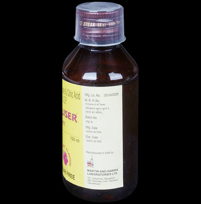 Uriliser Potassium Citrate & Citric Acid Oral Solution | Sugar-Free | Flavour Raspberry