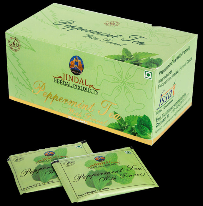 Jindal Herbal Peppermint Tea with Fennel - Classic Derma