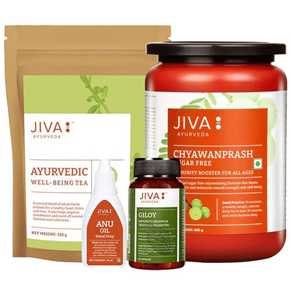 Jiva Ayurveda Healthcare Pack with Sugar Free Chyawanprasha - Classic Derma