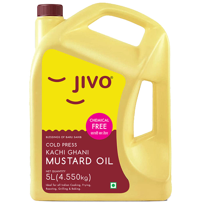 Jivo Cold Pressed Kachi Ghani Mustard Oil - Classic Derma