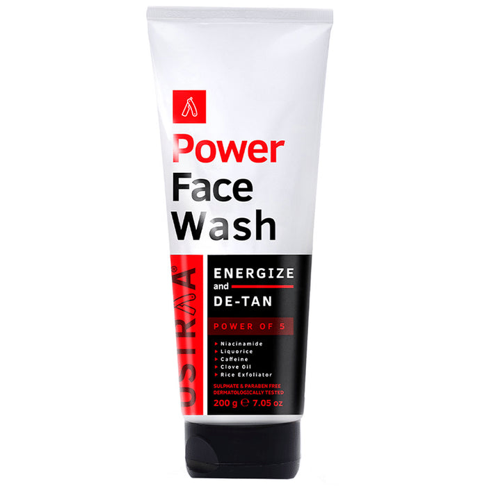 Ustraa Power Face Wash Energize and De-Tan - Classic Derma