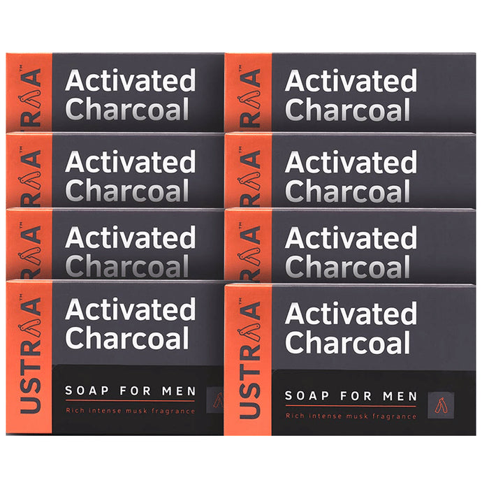 Ustraa Soap (100gm Each) Activated Charcoal - Classic Derma
