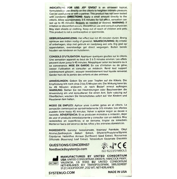 Jo 12 Volt Clitoral Stimulant