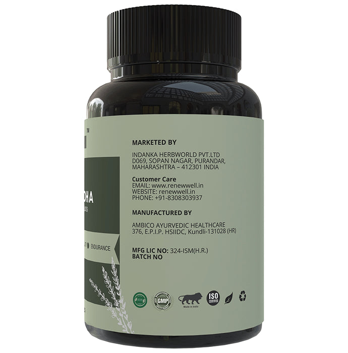 Renewwell KSM 66 Ashwagandha Capsules (60 Each)