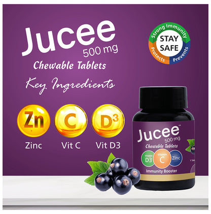 Jucee 500mg Chewable Tablet (60 Each) Delicious Kala Khatta