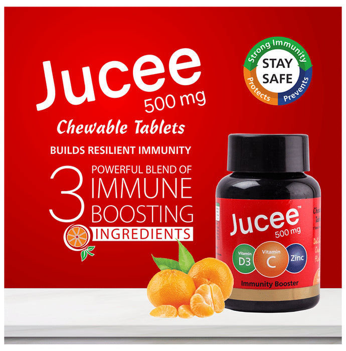 Jucee 500mg Chewable Tablet (60 Each) Delicious Orange