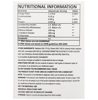 Utizpro Sachet (20 Each) Cranberry