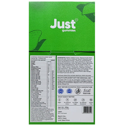 Just Gummies Multivitamin Gummies Raw Mango