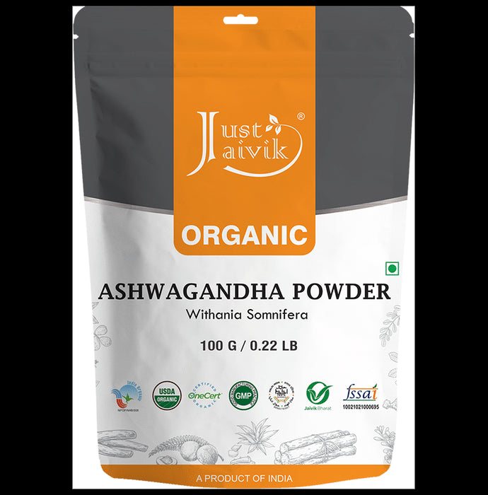 Just Jaivik Organic Ashwagandha Powder - Classic Derma