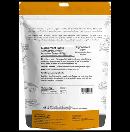 Just Jaivik Organic Ashwagandha Powder