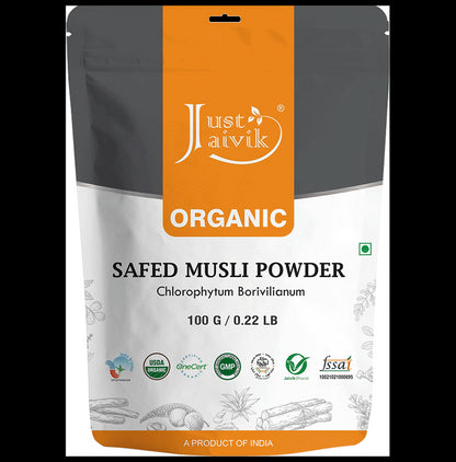 Just Jaivik Organic Safed Musli Powder - Classic Derma