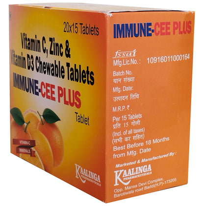 Kaalinga Pharmaceuticals Immune-Cee Plus Chewable Tablet Orange