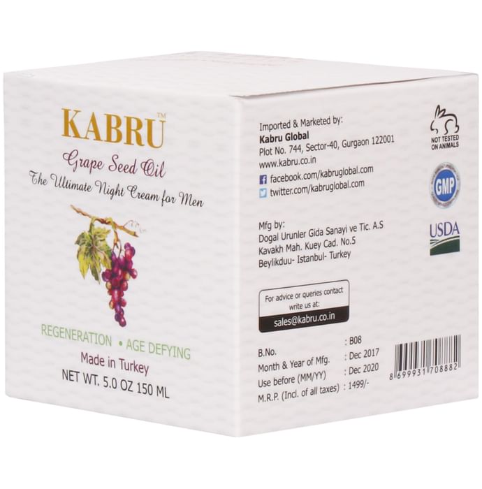 Kabru Grape Seed Oil Cream for Men - Classic Derma